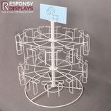 Rotating Counter Metal Wire Gifting Card Display Rack