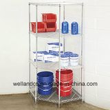 Modern Chrome Pentagon Corner Storage Rack for Home Use (CJ6868120A4C)