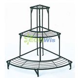 3-Tier Metal Corner Flower Shelf