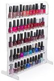 Clear Acrylic Nail Polish 5 Open Shelves Countertop Wall Mount Display Rack