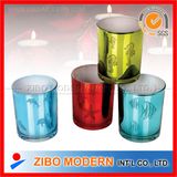 Silver Plating Valentine's Day Glass Candle Holder