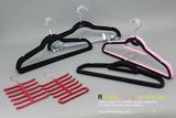 Factory Velvet Plastic Flocked Custom Clothes Hanger, Plastic Hangers for Jeans,