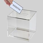 Acrylic Suggestion Box with a Removable Base