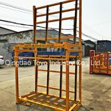 Steel Material Double Layer L Shape Storage Glass Rack