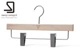 Wooden Clothes Hanger with Clips, Garment Hanger