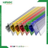 Metal Wire Hook PVC Plastic Price Tag Holder for Glass Wood Shelves and Basket