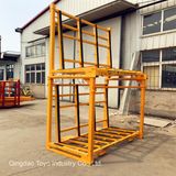 Double Layer L Shape Storage Glass Rack Steel Material Shelf