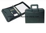 Portable Leather Conference Document Holder Case with Handle