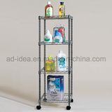 Multi-Function Bathtub Rack, 3 Tiers Adjustable Chrome Metal Wire Shelf