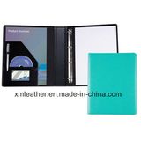 Ring Binder File Holder Leather Presentation Holder with Pen Loop