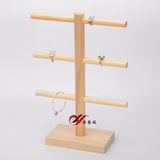 T Shape 3 Layers Wooden Bracelet Display Holder
