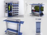 Famous Clothes Shop Promotion Shoe Display Table Clothing Display Stand