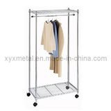 Heavy Duty Chrome Wire Shvelving Movable Supreme Garment Clothes Rack