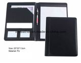 Non Zip A4 Imitation Leather Pocket Folder with Notepad