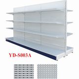 Double Sided Supermarket Island Metal Gondola Shelf