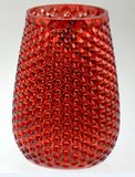 Small Red Pineapple with Dotted Pattern Candle Holder