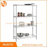 4-Shelf Chrome Metal Display Steel Storage Wire Mesh Rack