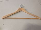 Hotel Ring Anti Steel Hook Set Clothes Hanger with Bar Wooden Clothes Hangers for Jeans