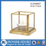 Copper Color Glass Candle Holder for Home Decoration