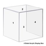 4 Sided Acrylic Display Cube for Museum Display