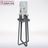 Modern Design Logo Printed Floor Metal and Wood Murad Skin Product Display Rack
