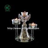Single Color Glass Candle Set with Three Posts (KL131120-6)