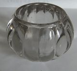 Stocks Clear Pumpkin Shaped Glass Candle Holder