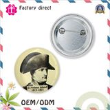 Custom 50mm Printed Iron Logo Tinplate Bottom Button Badge