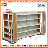 Metal and Wooden Display Shelves Supermarket Gondola Wall Shelving (Zhs430)