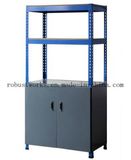 Metal Rack Storage Shelf with Cabinet (9045C-1)