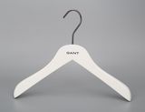 Pretty White Gold Wooden Kids Hangers Small for Baby Clothes