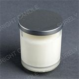 Glass Jar Candle with Metal Lid of Spray Glass