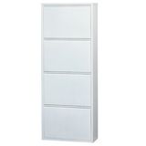 4 Tiers / Drawers / Doors Steel Board Metal Shoe Cabinet