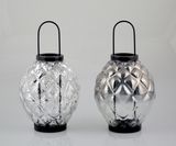Glass Candle Holder with a Lifting Handle