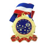 Zinc Alloy Round Metal Gold Medal Hanger