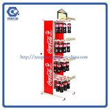 Metal Supermarket Floor Beverage Bottle Display Stand Rack