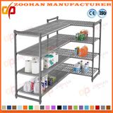 Adjustable Steel Chrome Corner Wire Shelving Storage Garage Rack (Zhw106)