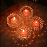 High Quality Transparent Crystal Candle Holder (KS140137)