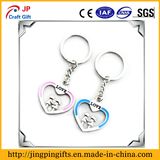 Custom Heart Lovers Metal Key Chain with Metal Logo