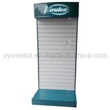 Customized Metal Slat Wall Board Slatwall Tools Exhibition Display Rack with Lighting