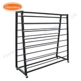 Floor Standing Metal Rug Rolling Display Exhibition Racks for Fabric