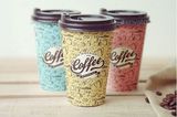 Double Wall Kraft Coffee Holder Paper Cup with Lid