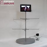 Bespoke Smartphone Accessories Metal Display Rack with Screen Player
