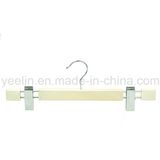 Fashionable Design Wooden Pant/Trousers/Skirt Hanger with Metal Clips