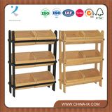 Wood Crate Stand with 6 Removable Pine Compartments