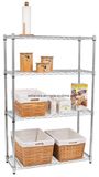 Factory Price 4-Tier 250lbs Chrome Wire Shelving for Home Storage, Hot Sale in The Us Market