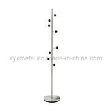 Satinless Steel Finish Coat Rack Stand Chrome Hanger