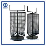 portable Metal Three Side Spinner Wire Grid Display Rack