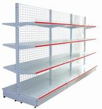 Factory Price Supermarket Shelf Double Sides Wire Mesh Back Shelf