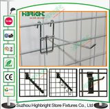 Metal Shop Display Hanging Hooks Grid Wall Retail Display Hook